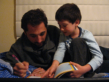 bunk bed with daddy